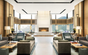 modern hotel lounge in hong kong
