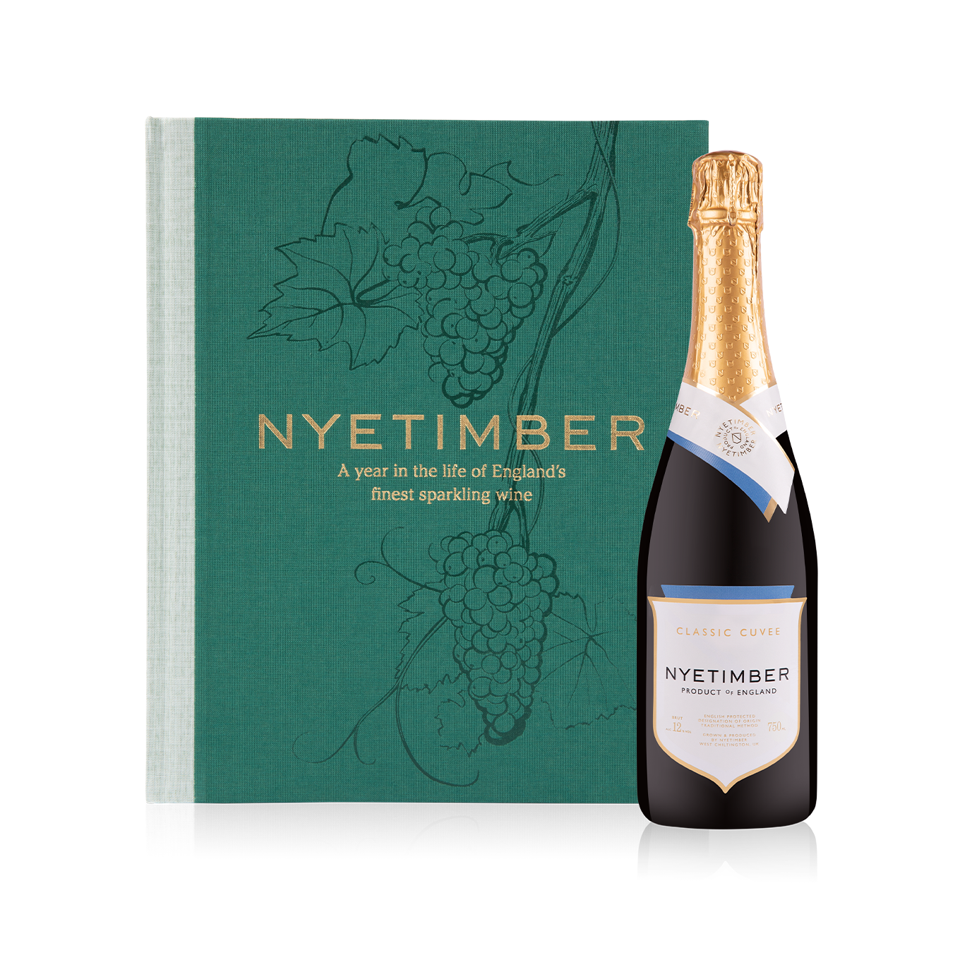 Nyetimber flagship Classic Cuvee Multi-Vintage with book