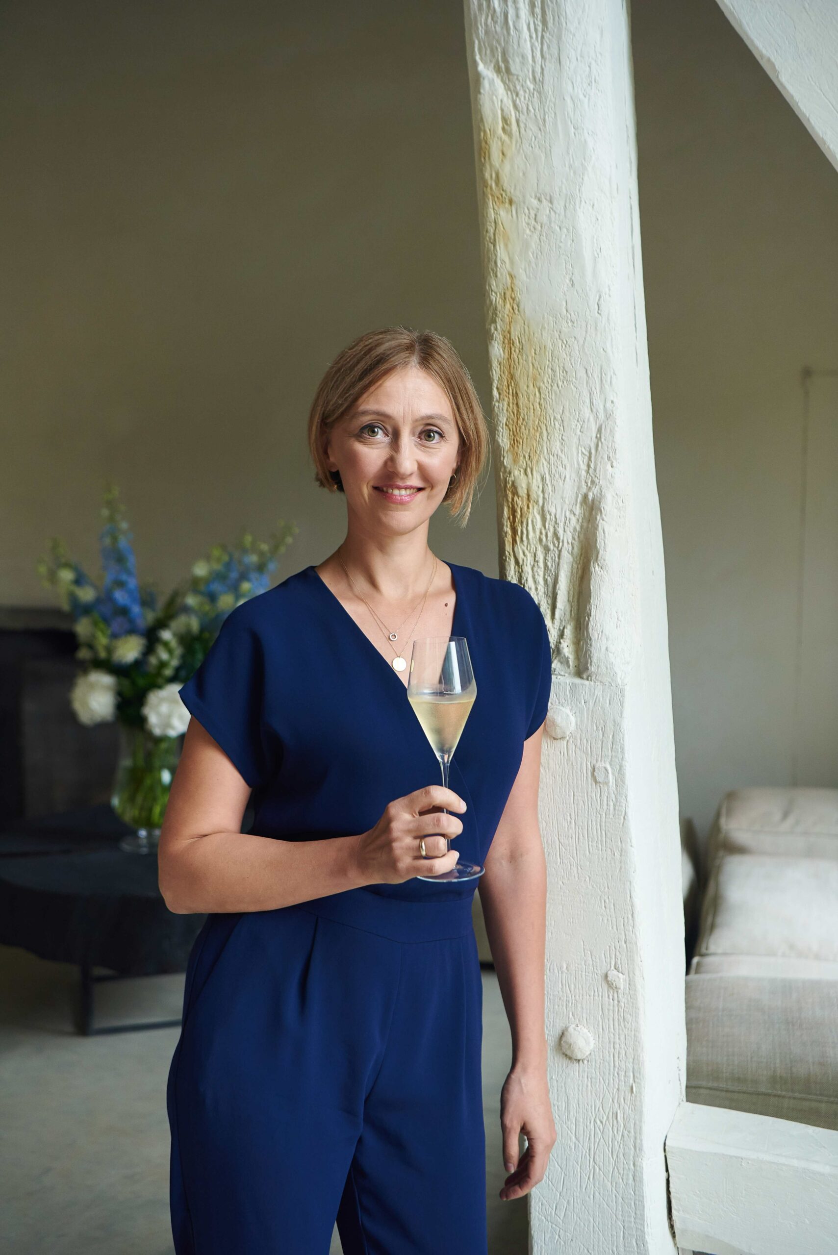 Cherie Spriggs with Nyetimber Wine
