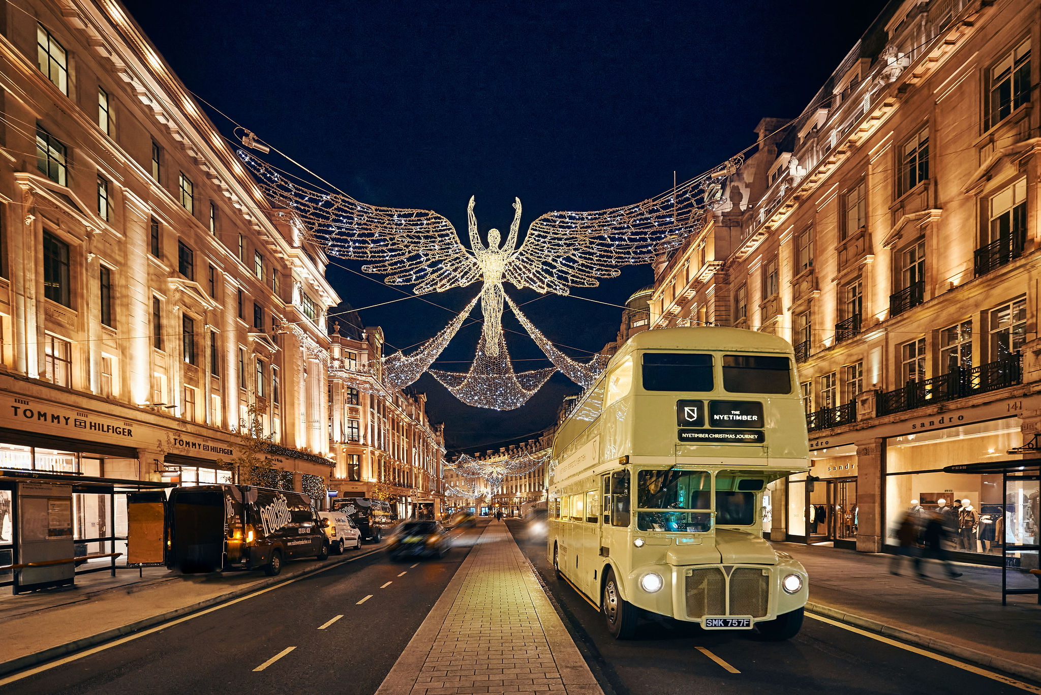The Nyetimber Bus on Oxford Street in London
