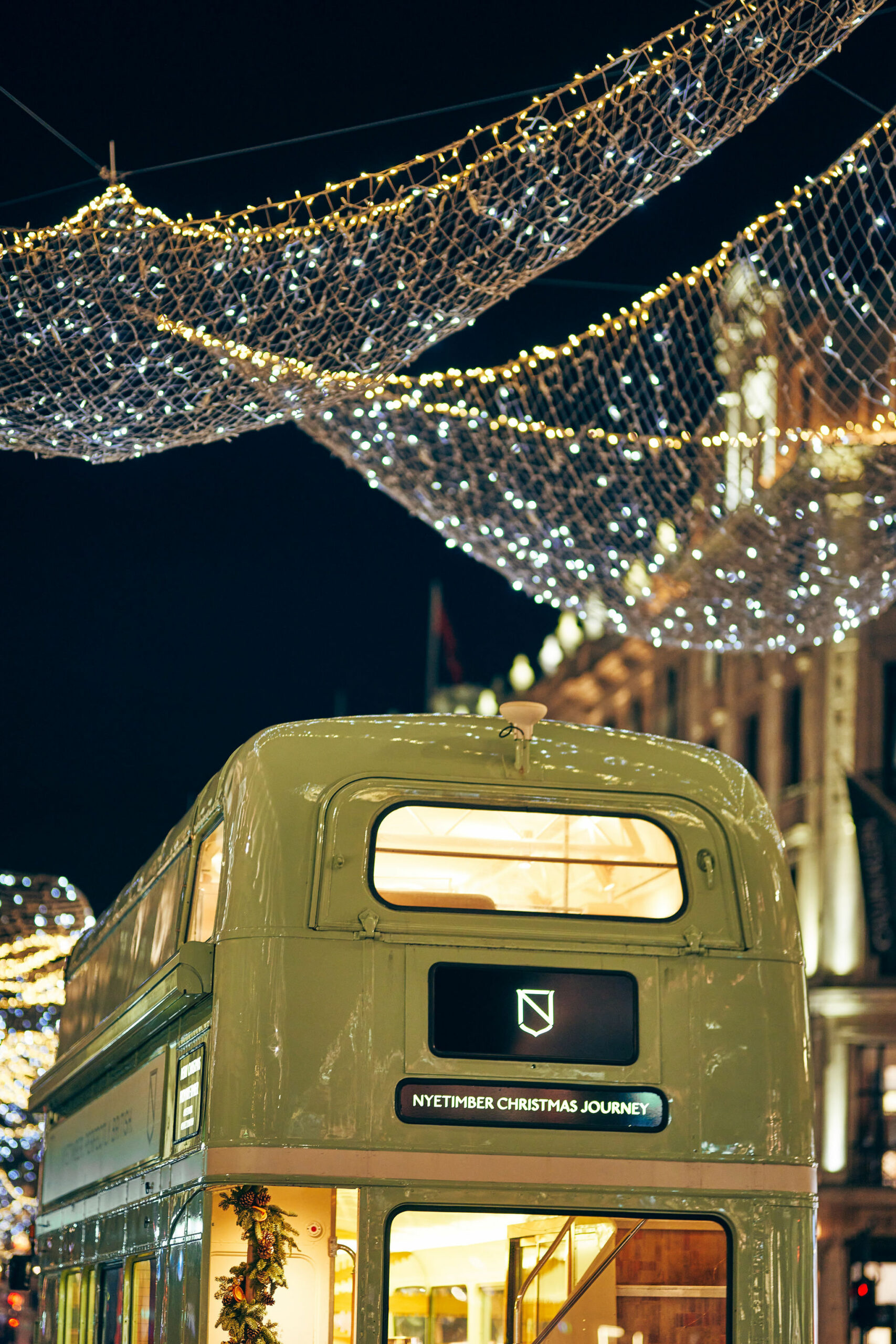 The Nyetimber Bus on Oxford Street in London