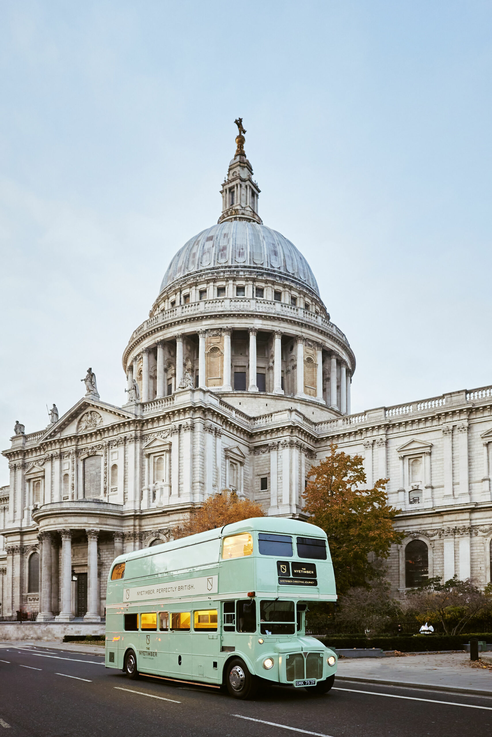 The Nyetimber Bus outside St Paul’s Cathedral in London