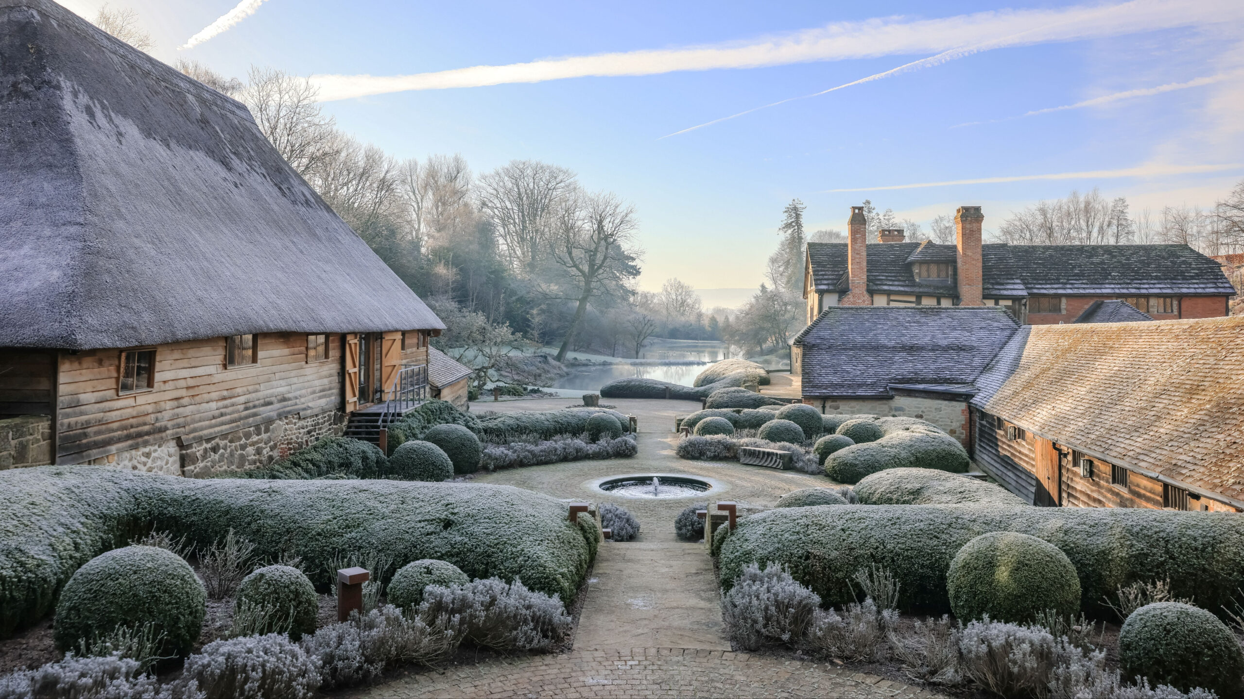 Nyetimber Manor in the frost